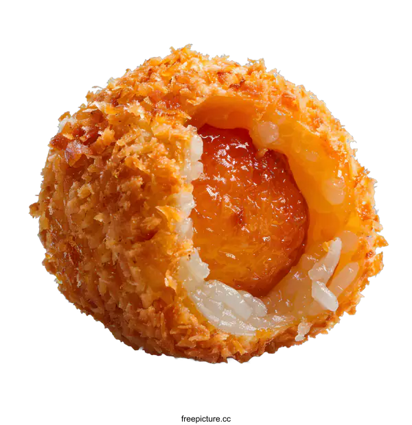 [Transparent Background PNG]Crispy Fried Rice Ball with Mango Filling
