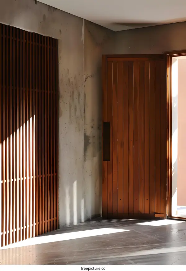 Modern Minimalist Interior Design with Wood Paneling and Natural Light