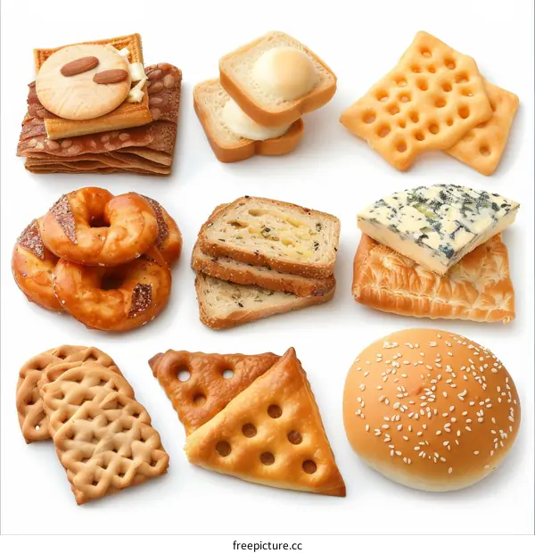Assortment of Bread and Crackers