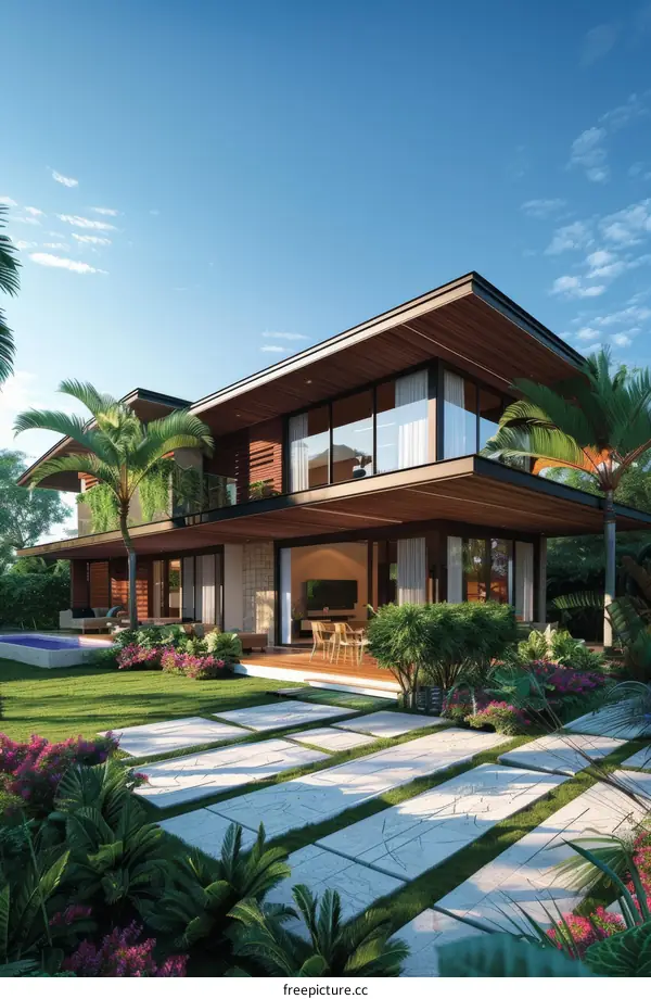 Modern Tropical Luxury Villa Exterior Design