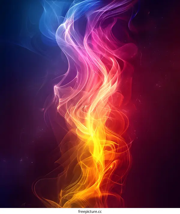 Colorful abstract background image of a glowing flame