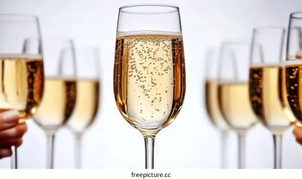 Champagne Glasses Celebration