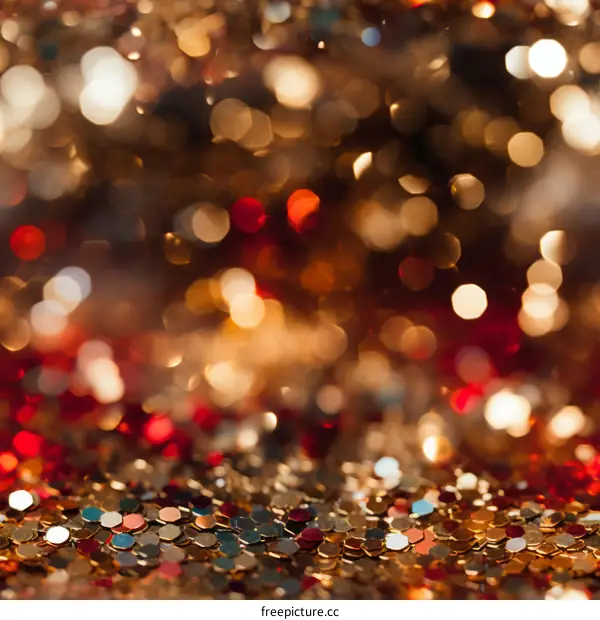 Red and gold glitter texture background