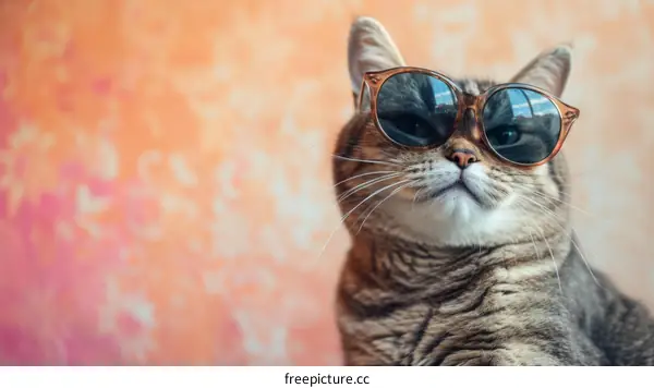 Cool cat wearing sunglasses