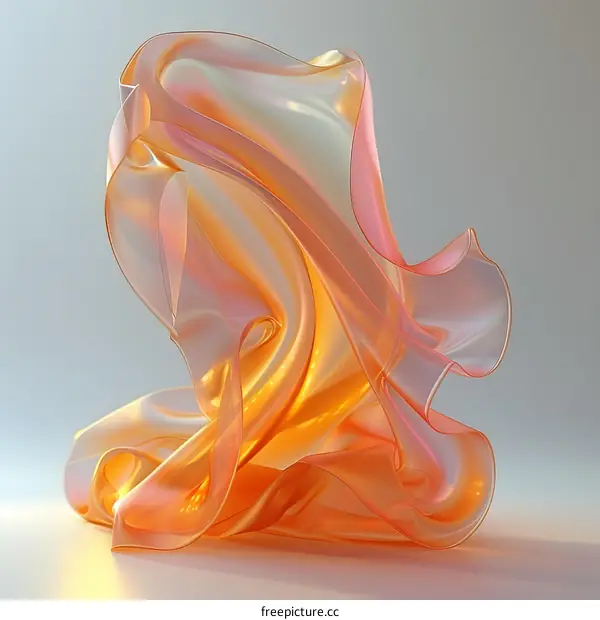 Colorful Vivid Fluid Abstract Forms 3D Render