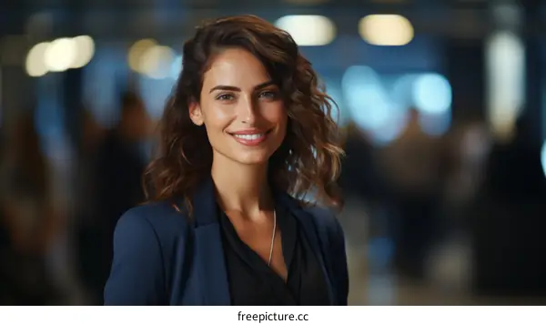 Portrait of a young businesswoman smiling in an office environment