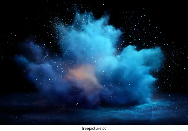 Abstract Colorful Powder Explosion