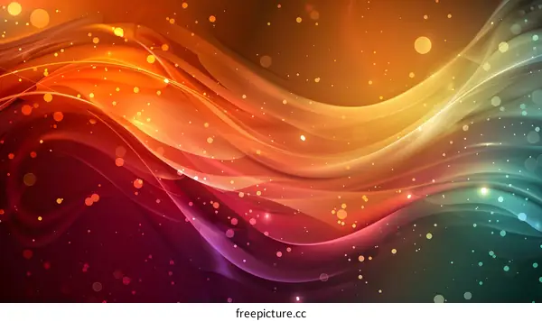 Colorful暈and waves