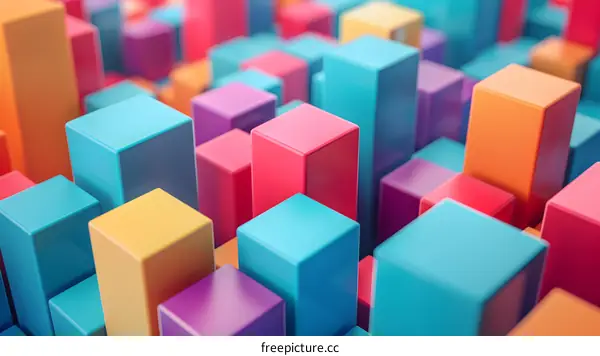 Colorful 3D Cubes