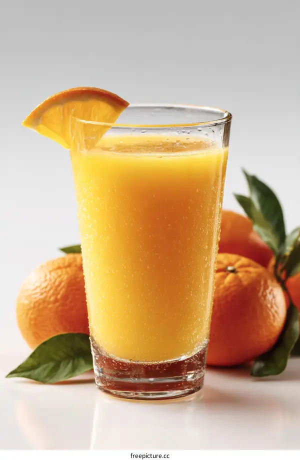 Fresh Orange Juice in a Glass