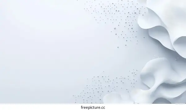 Abstract  Soft  White  Flowing  Shapes