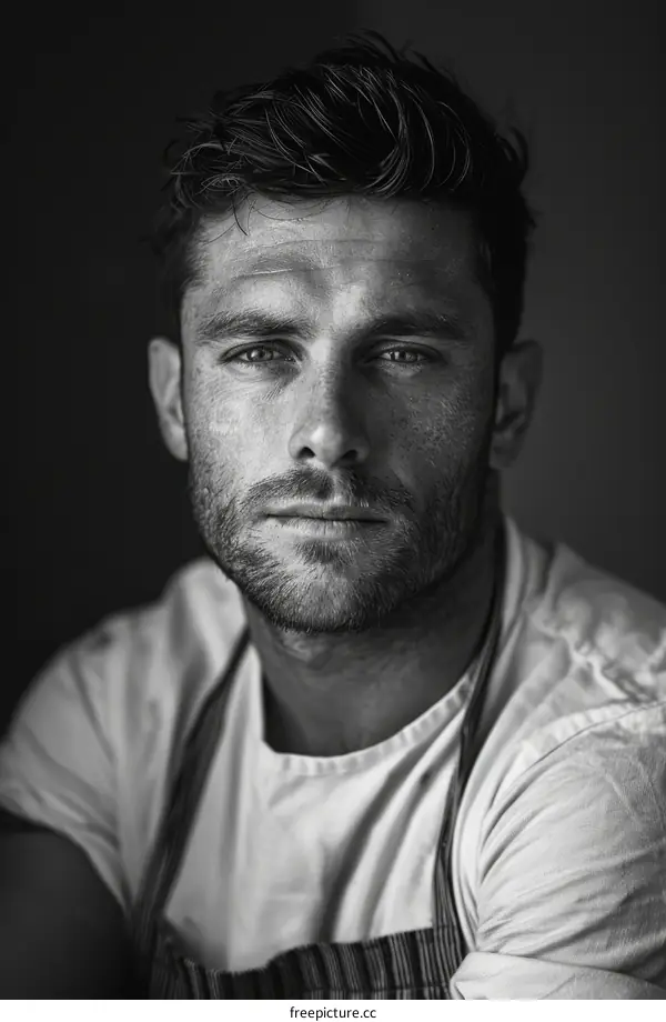 Portrait of a male chef looking at the camera