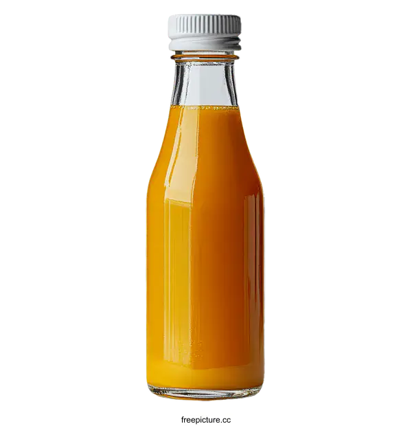 [Transparent Background PNG]Glass Bottle of Orange Juice Mockup