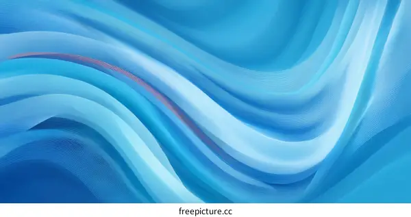Abstract Blue Flowing Fabric Design