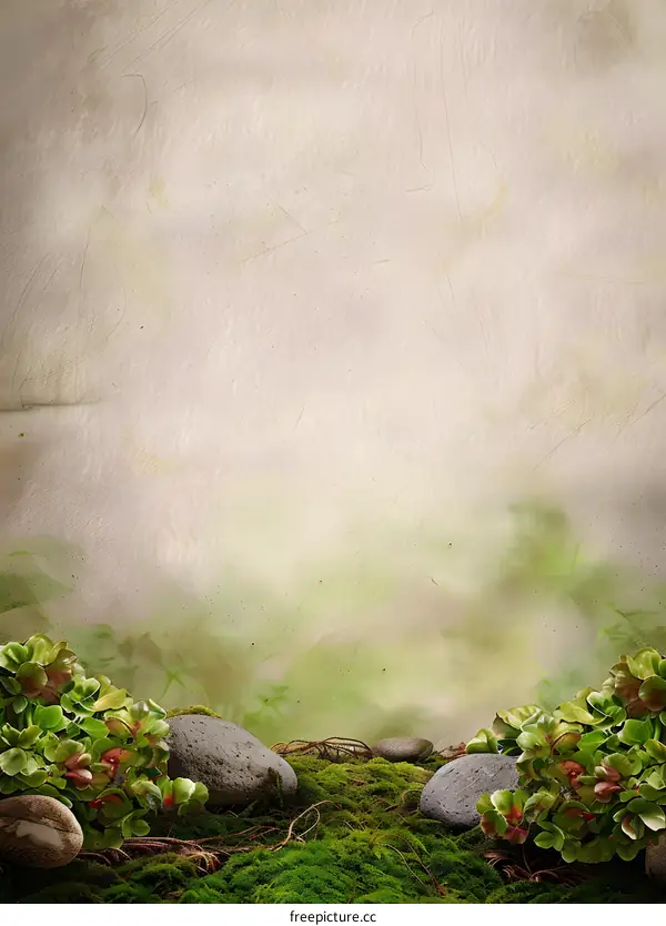 Abstract Green and Brown Mossy Background