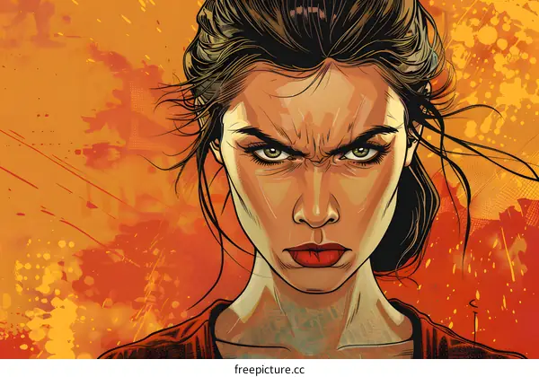 portrait of a beautiful woman with brown hair