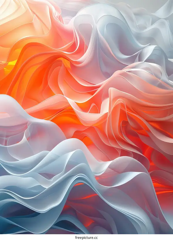 Colorful Abstract Background with Flowing Shapes