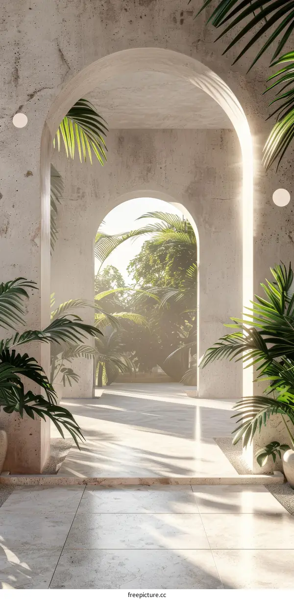 Modern Tropical Archway Interior Design