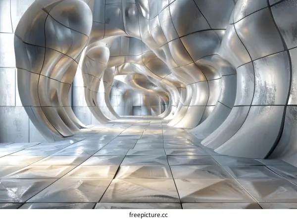 Futuristic Modern Architectural Corridor