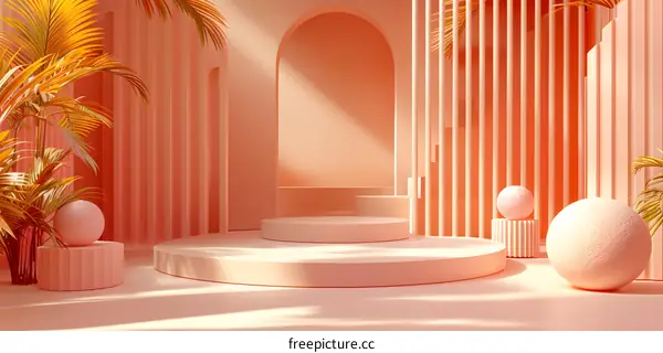 The perfect combination of geometric shapes and light and shadow