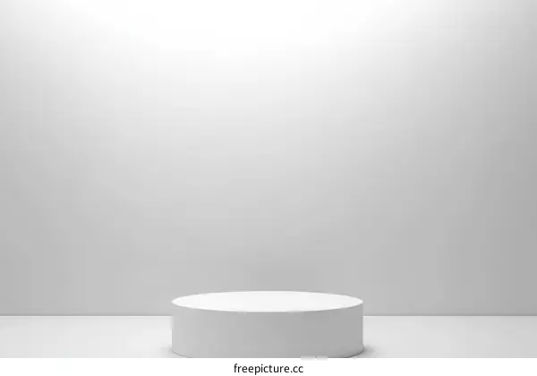 Simple White Cylinder Display Stand