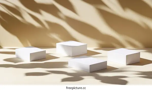 White Display Boxes in Natural Light