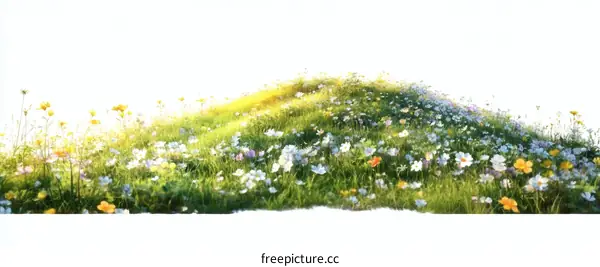 Colorful Flower Meadow Illustration