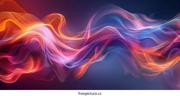 Abstract Colorful Flowing Energy Waves