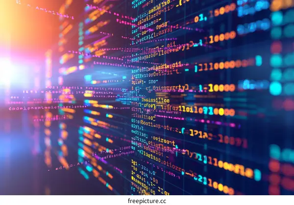 binary code programming language technology background