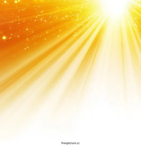 Golden Light Rays Abstract Background
