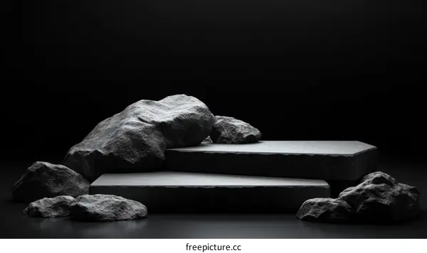 Modern Geometric Stone Display Stand