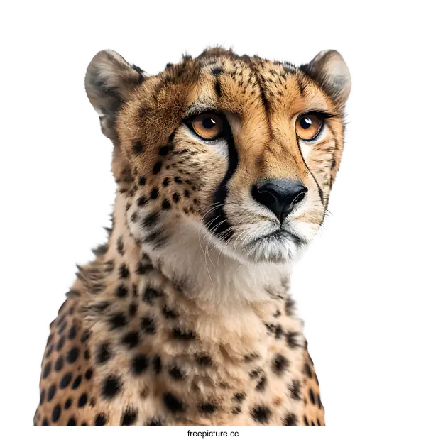 [Transparent Background PNG]A portrait of a cheetah