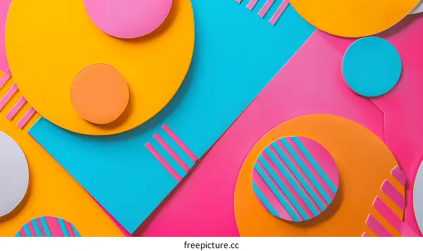 Abstract Geometric Shapes Colorful Background Design