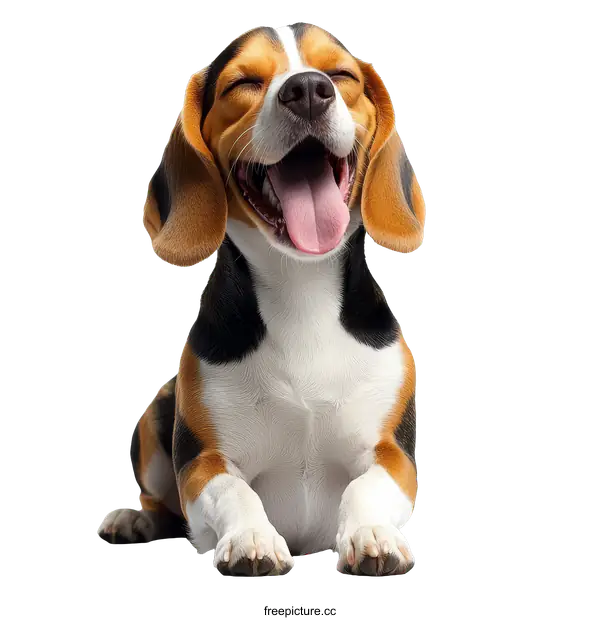 [Transparent Background PNG]Happy Beagle Dog Portrait