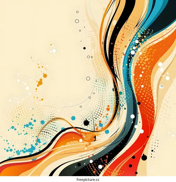 Abstract Colorful Swirls Background