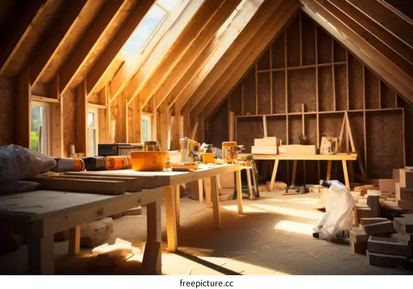 Ongoing Attic Renovation In Progress