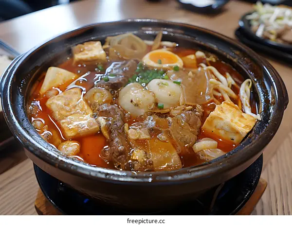 Spicy Hot Pot with Beef and Tofu