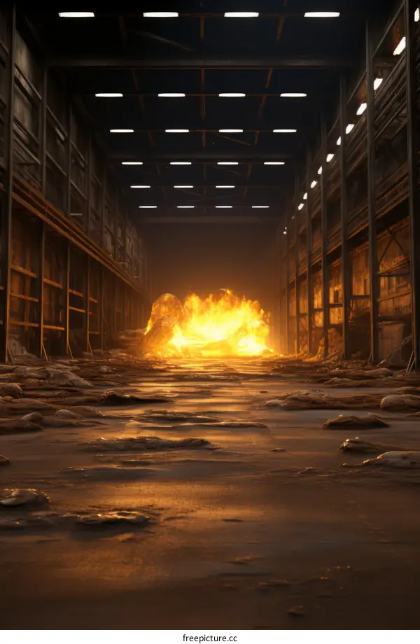 Warehouse Fire: Emergency Response and Damage