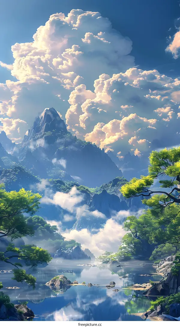 Fantasy Mountain Lake