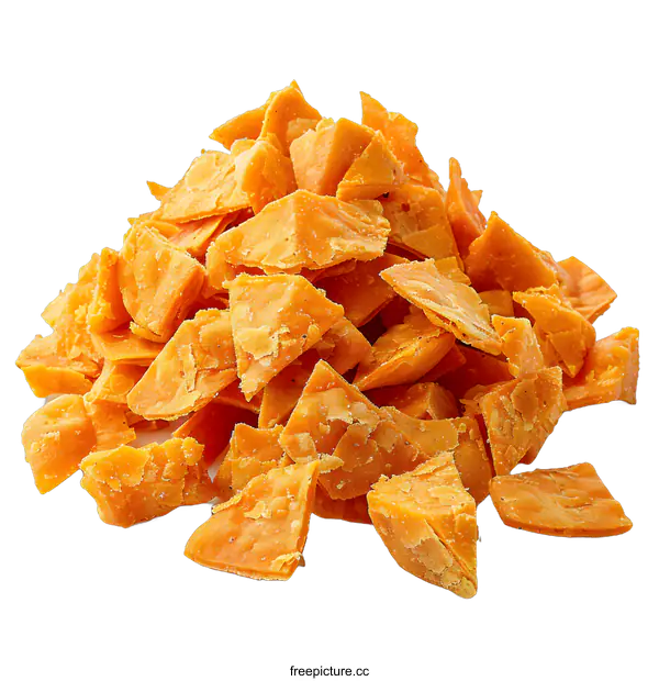 [Transparent Background PNG]A pile of orange cheese cubes