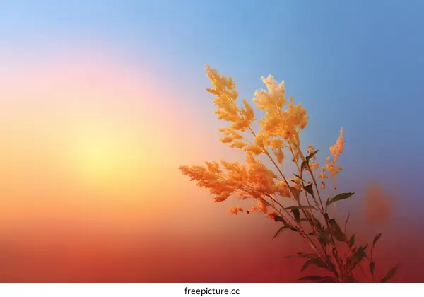 Golden Sunset Grass  Artistic  Nature  Photography