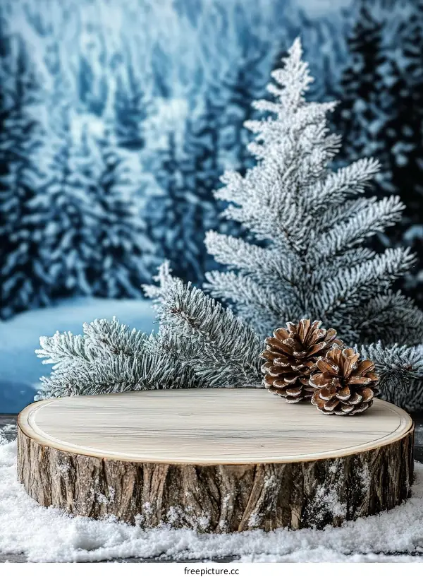 Winter Wonderland Wooden Display Platform