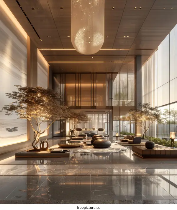 Modern Minimalist Lobby Interior Design