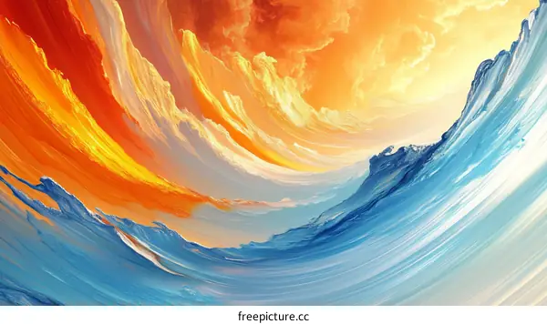 Abstract Colorful Celestial Landscape