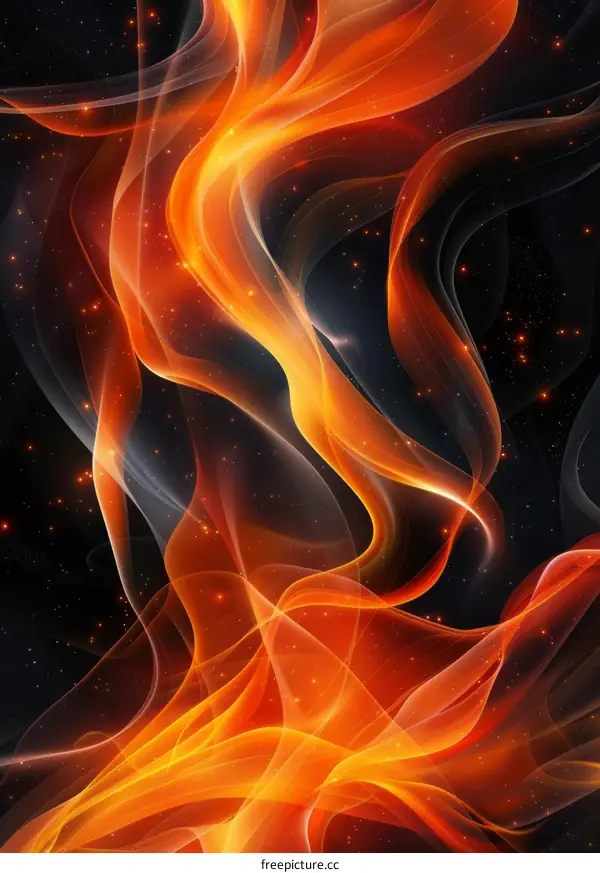 Fiery Nebula: Cosmic Fire and Gas