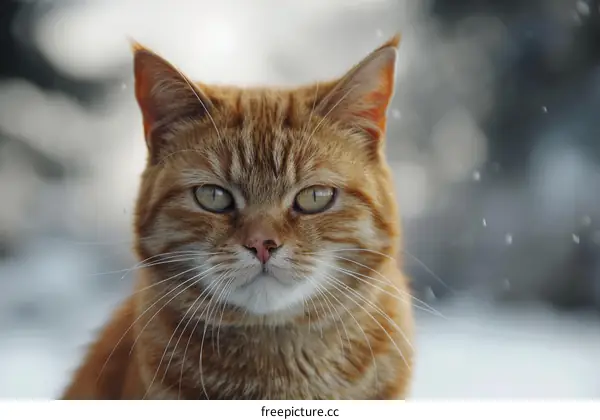 Close up portrait of a ginger cat