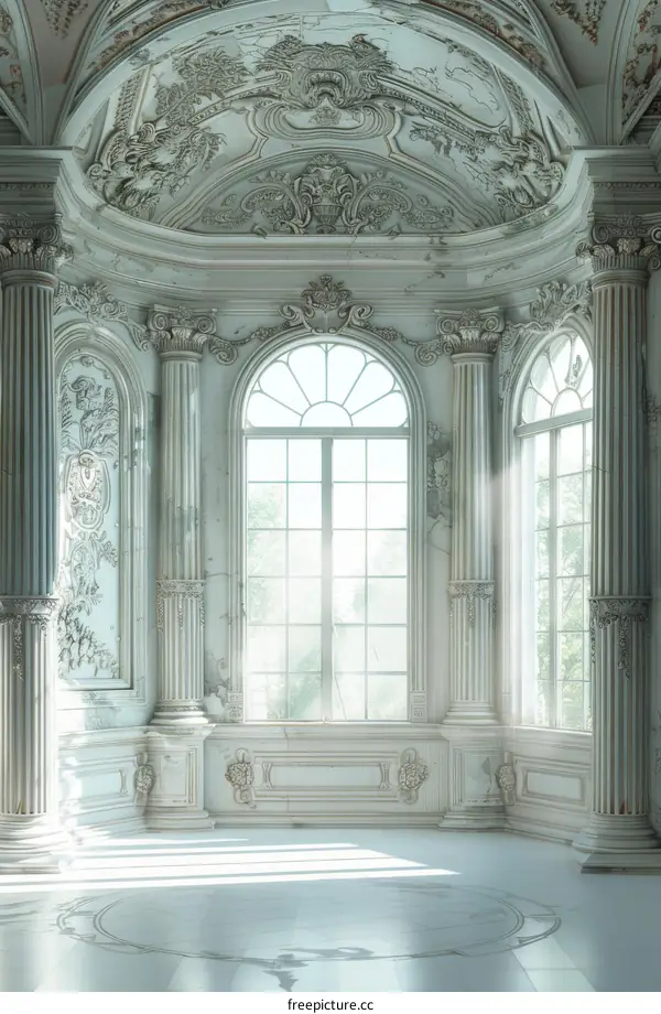 Elegant Palace Interior with Sunlight