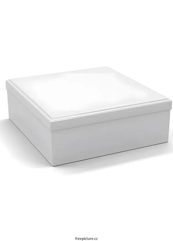 White Blank Box Mockup for Packaging Design