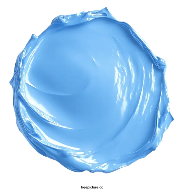[Transparent Background PNG]Abstract Blue Paint Splash Art
