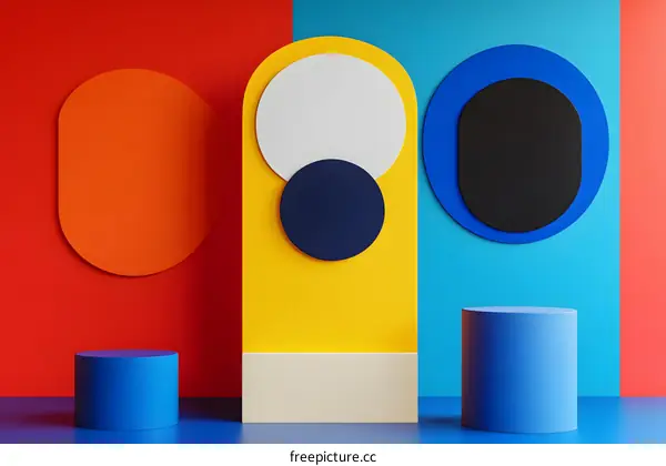 Abstract Colorful Geometric Shapes Background